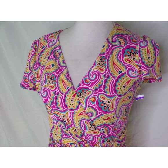 🆕 BODEN Evangeline V-Neck Belted Paisley Print Jersey Dress 4 - Picture 5 of 11